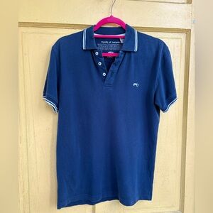 Moods of Norway Dark Blue Polo with White Accents